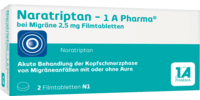 NARATRIPTAN-1A Pharma bei Migräne 2,5 mg Filmtabl.